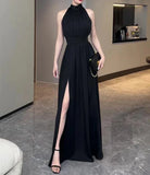 Vsmme 2024 Spring and Summer outfitSexy Party Sleeveless Black Midi Dresses for Women Summer Korea Elegant Evening Prom Female Clothes Casual Chiffon Dress